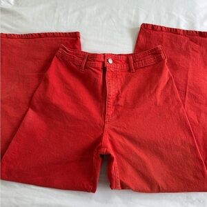 Universal Thread Red Denim Wide Leg Pants